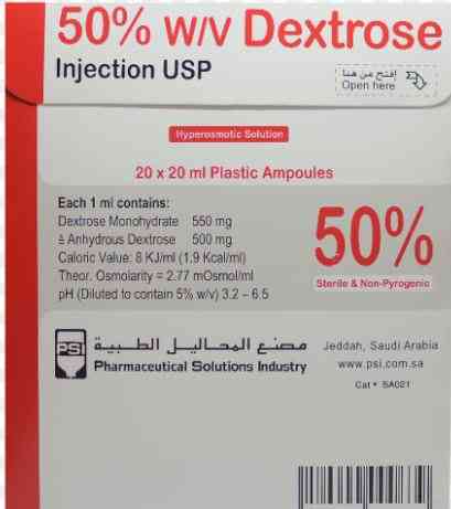 DEXTROSE 50% w/v B.P. Infusion/Solution for