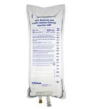 10% w/v DEXTROSE & 0.45% w/v SODIUM CHLORIDE INJECTION USP